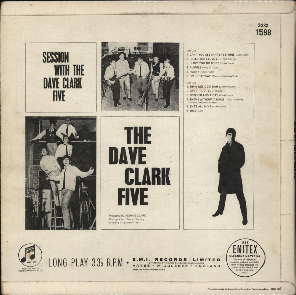 The Dave Clark Five Session With The Dave Clark Five - VG UK vinyl LP album (LP record)