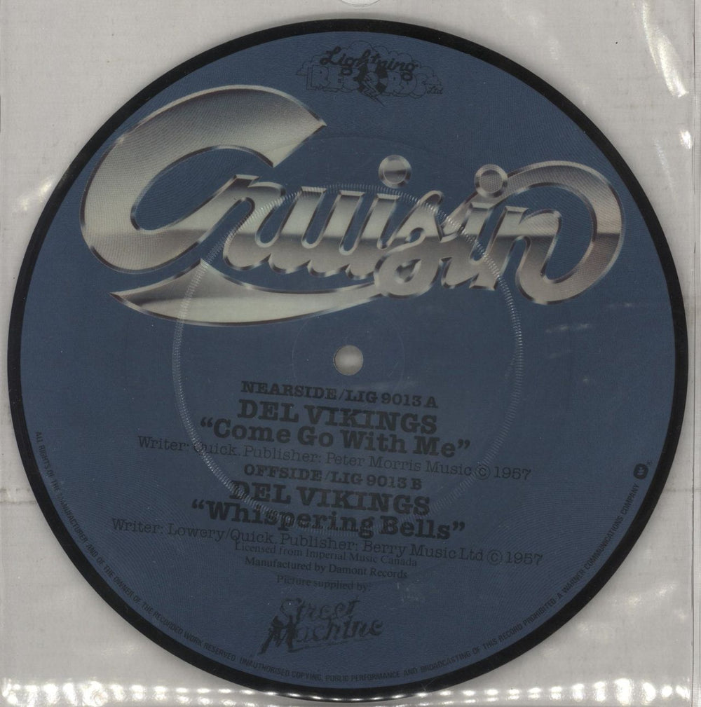 The Del Vikings Come Go With Me UK 7" vinyl picture disc (7 inch picture disc single)