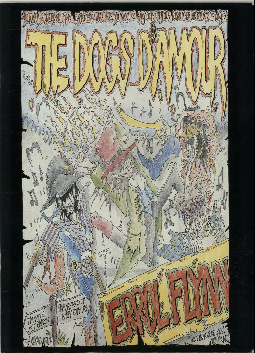 The Dogs D'Amour Errol Flynn UK tour programme TOUR PROGRAMME