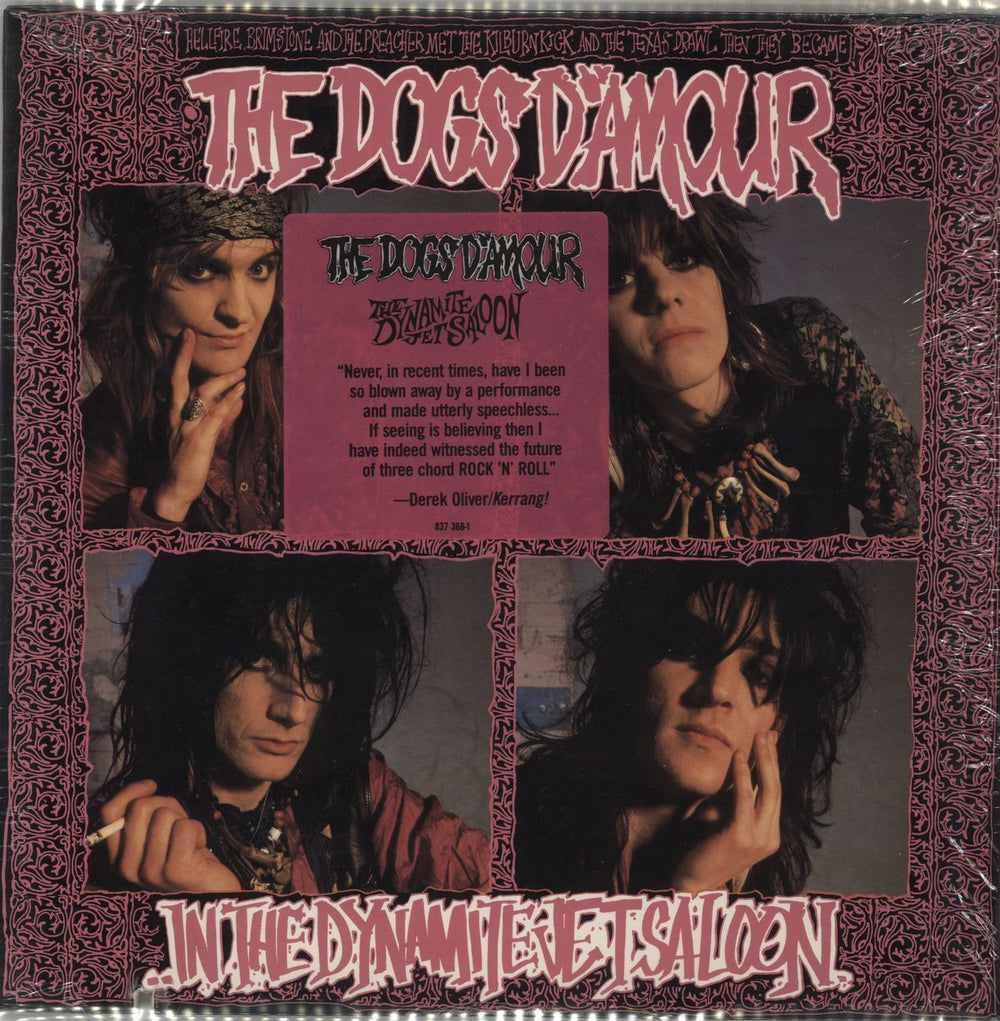 The Dogs D'Amour In The Dynamite Jet Saloon - stickered shrink US vinyl LP album (LP record) 837368-1