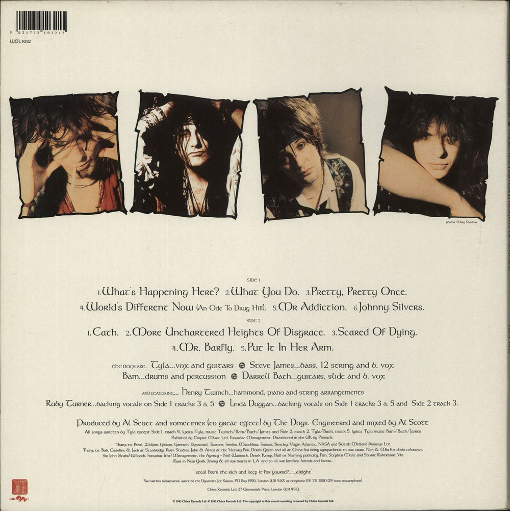 The Dogs D'Amour More Unchartered Heights Of Disgrace UK vinyl LP album (LP record) 5021732103215