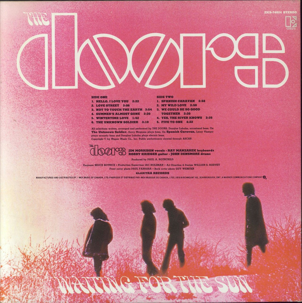 The Doors Waiting For The Sun Canadian vinyl LP album (LP record)