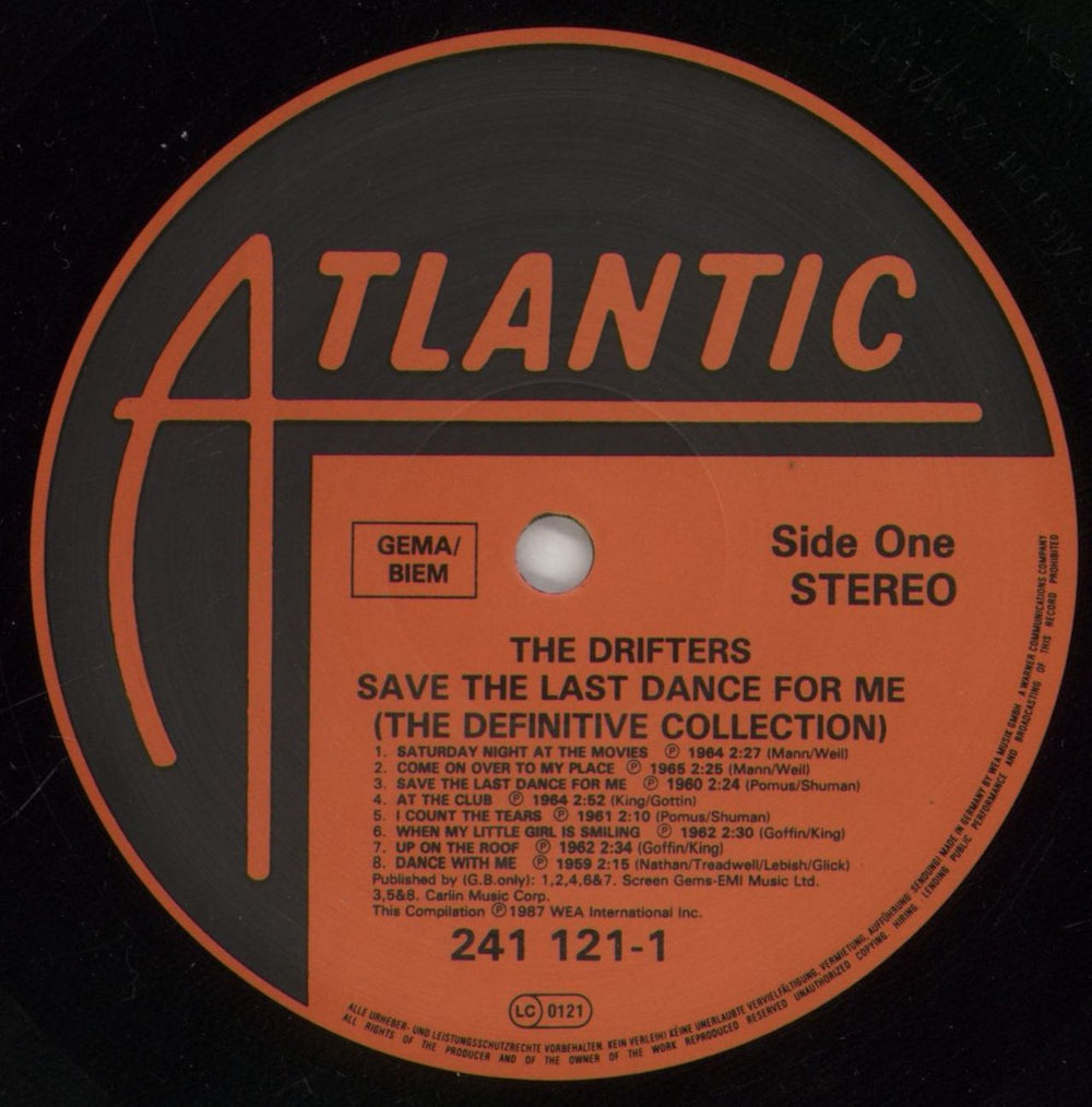 The Drifters Save The Last Dance For Me German vinyl LP album (LP record) TD3LPSA860572