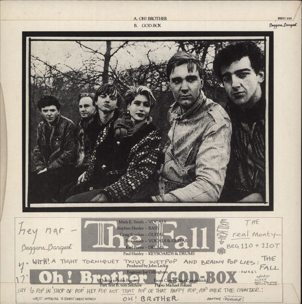 The Fall Oh! Brother UK 7" vinyl single (7 inch record / 45)