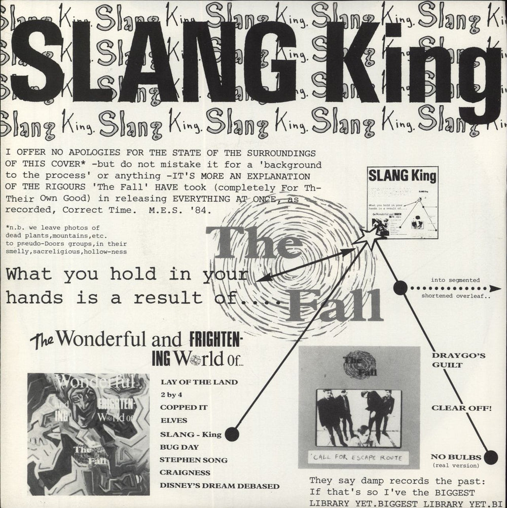 The Fall Slang King 2 UK 7" vinyl single (7 inch record / 45) BEG120