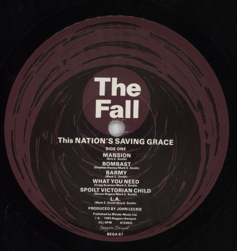 The Fall This Nation's Saving Grace - VG UK vinyl LP album (LP record) FLLLPTH826812