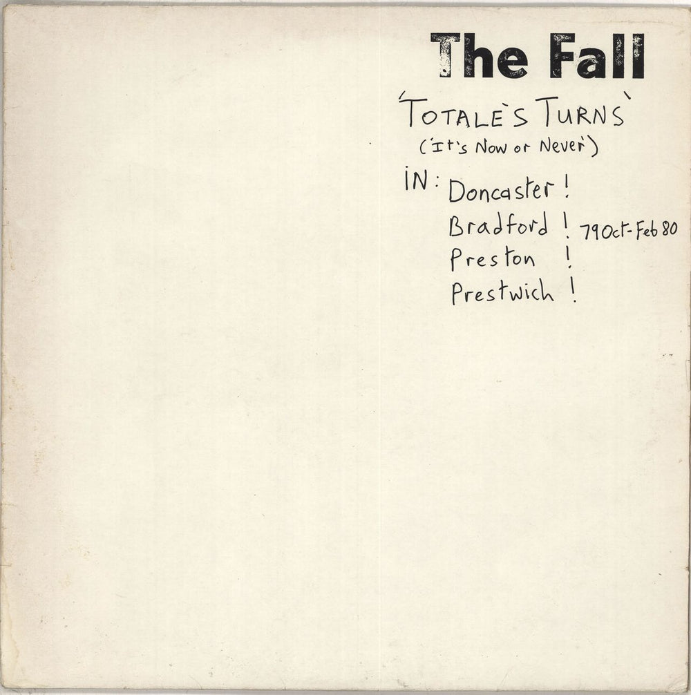 The Fall Totale's Turns - EX UK vinyl LP album (LP record) ROUGH10