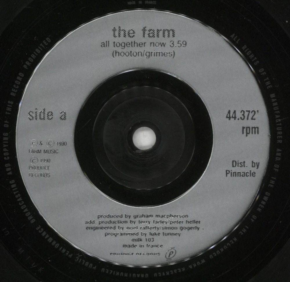 The Farm All Together Now French 7" vinyl single (7 inch record / 45) FAR07AL864713