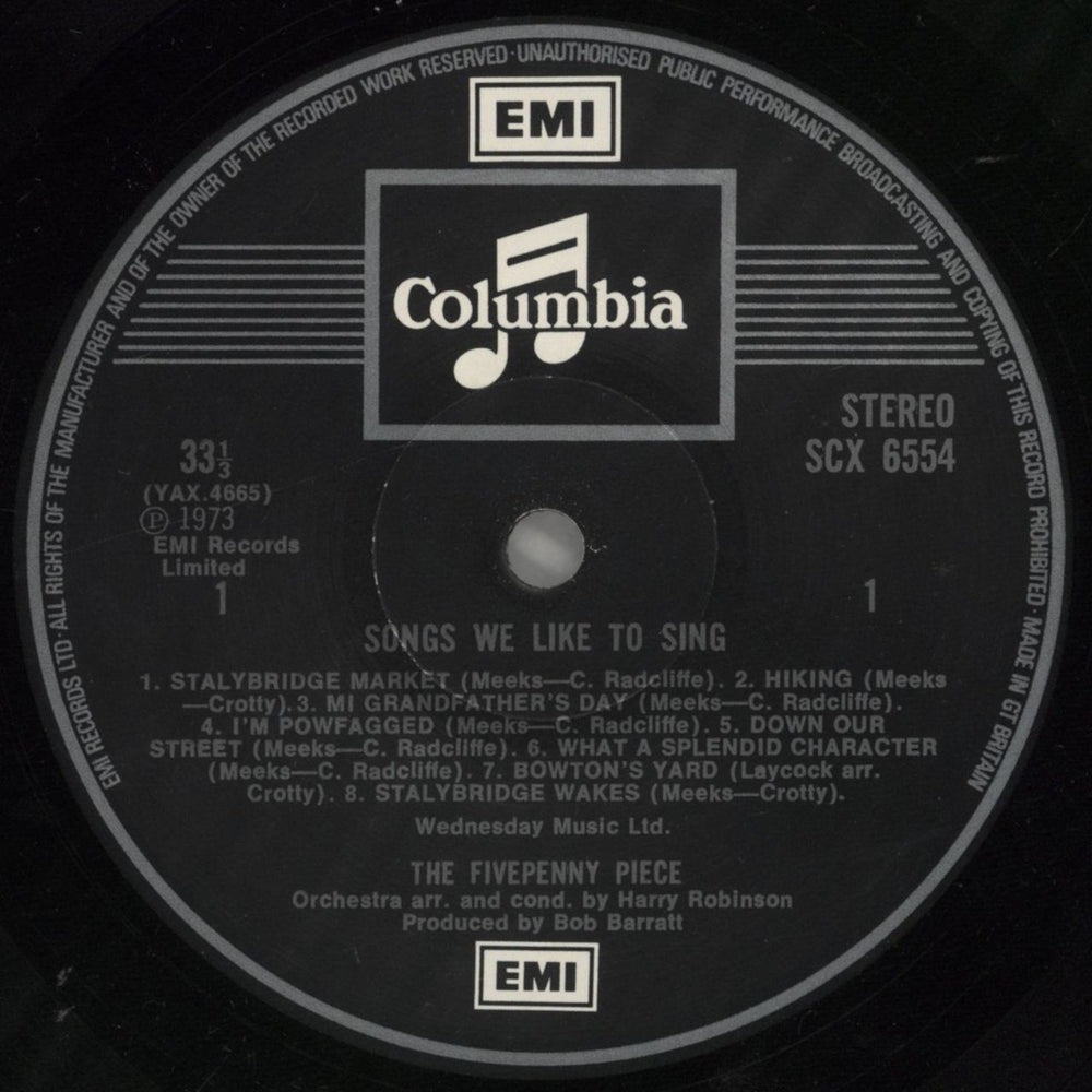 The Fivepenny Piece Songs We Like To Sing UK vinyl LP album (LP record) FBJLPSO701511