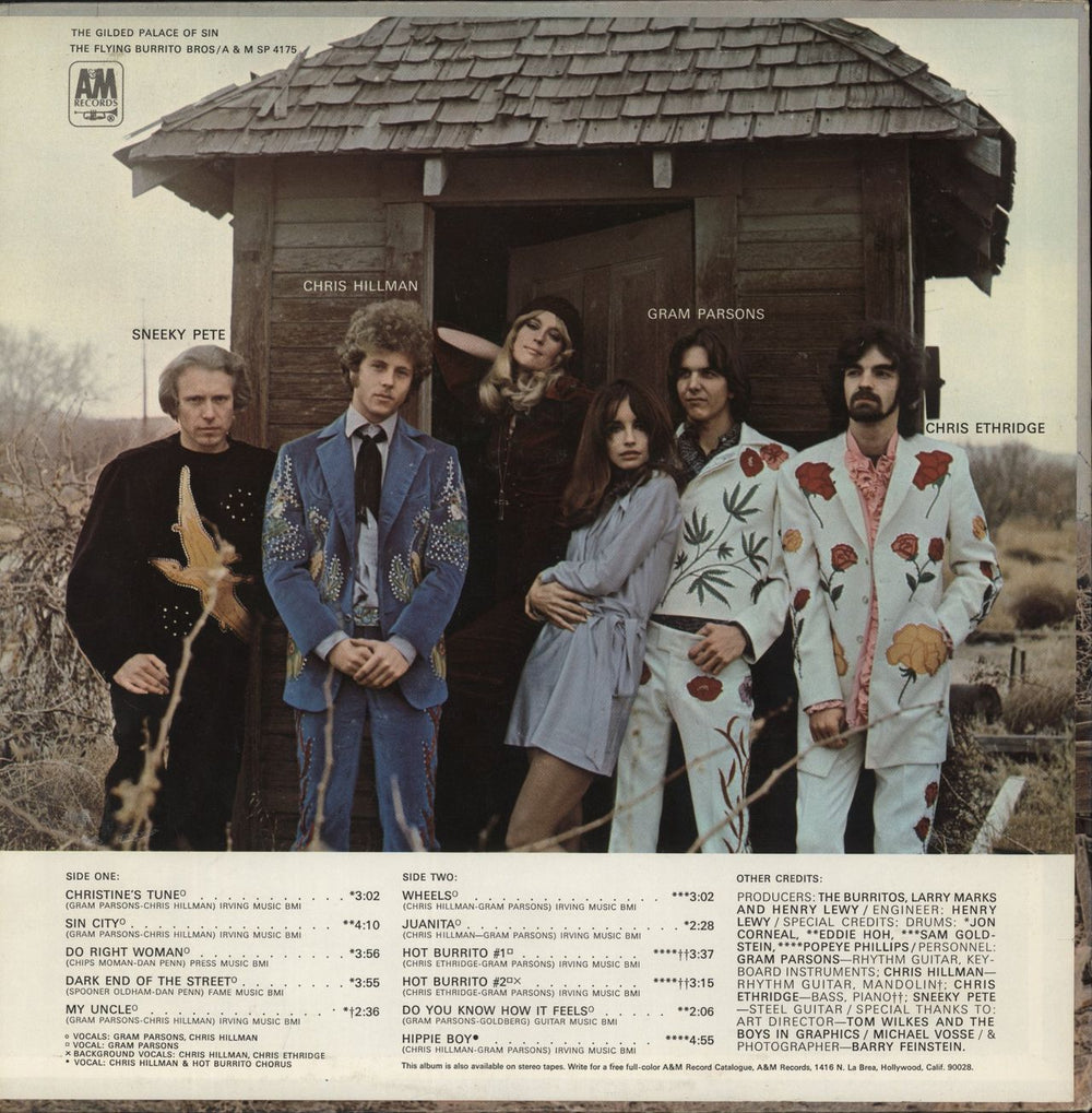 The Flying Burrito Brothers The Gilded Palace Of Sin - VG US vinyl LP album (LP record)