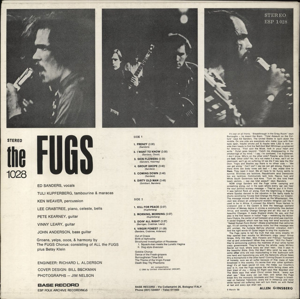 The Fugs The Fugs US vinyl LP album (LP record)