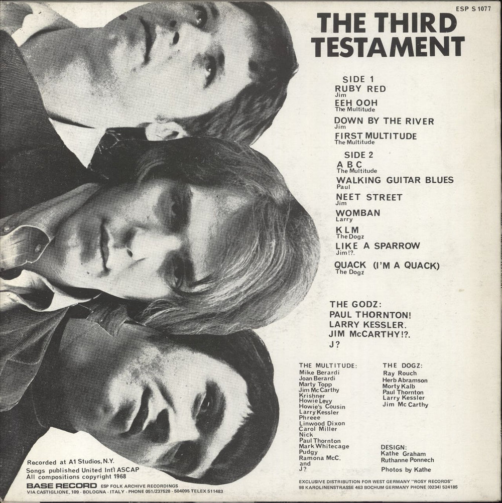 The Godz The Third Testament Italian vinyl LP album (LP record)