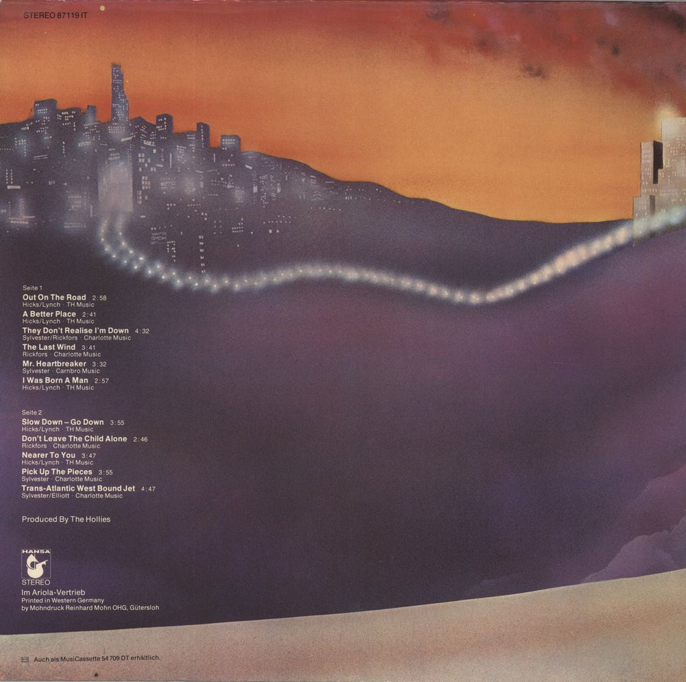 The Hollies Out On The Road German vinyl LP album (LP record)