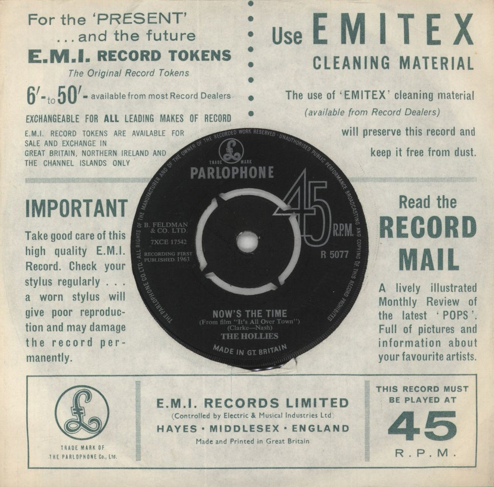 The Hollies Stay - Oriole Pressing UK 7" vinyl single (7 inch record / 45)