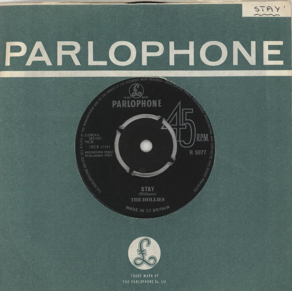 The Hollies Stay - Oriole Pressing UK 7" vinyl single (7 inch record / 45) R5077