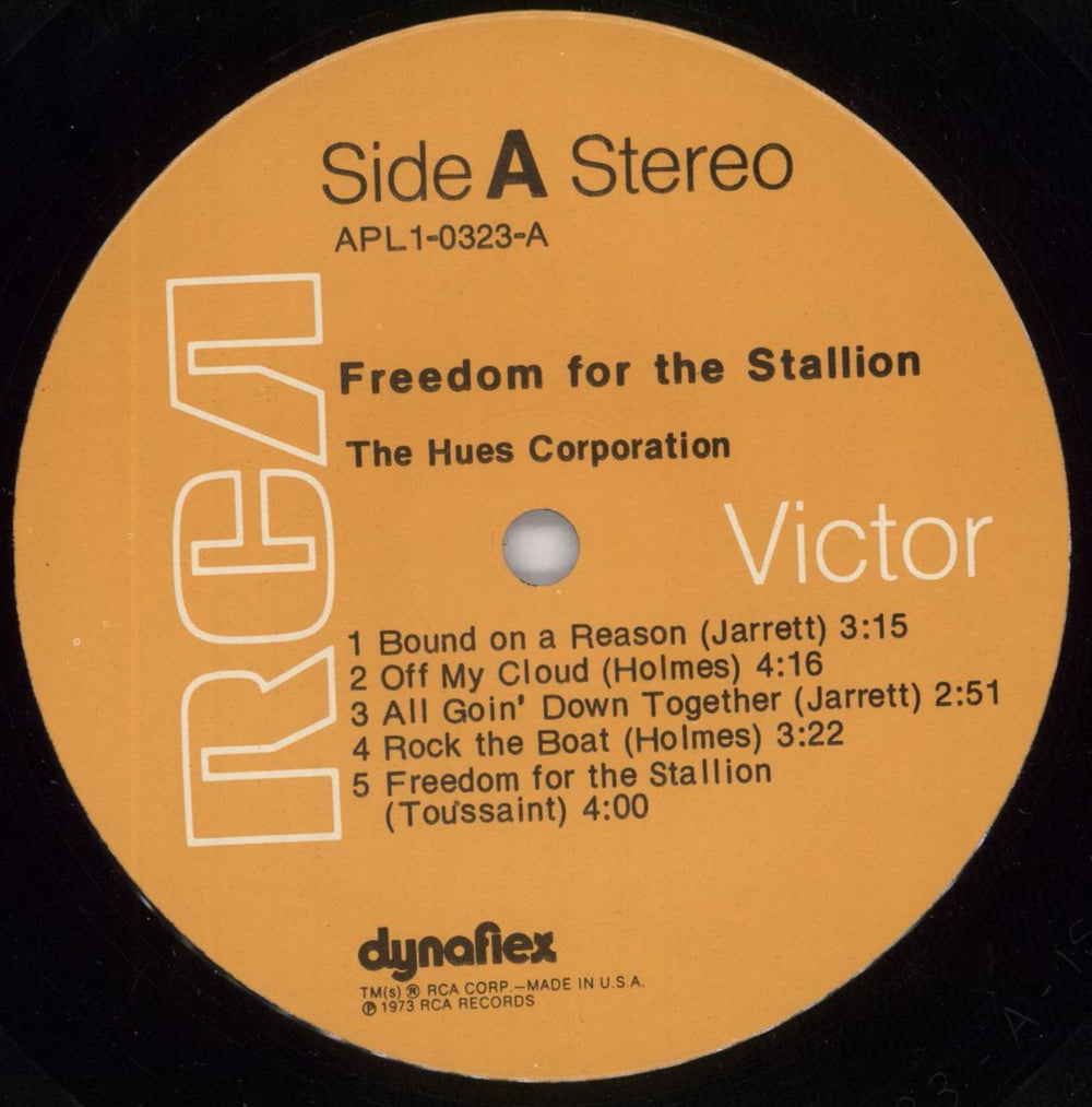 The Hues Corporation Freedom For The Stallion - Hollywood Pressing UK vinyl LP album (LP record) UH5LPFR818956