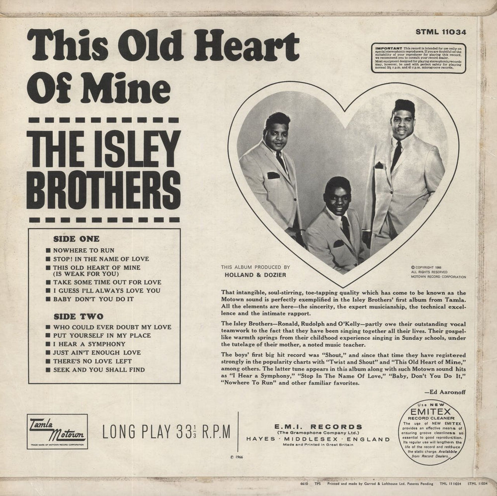 The Isley Brothers This Old Heart Of Mine (Is Weak For You) UK vinyl LP album (LP record)