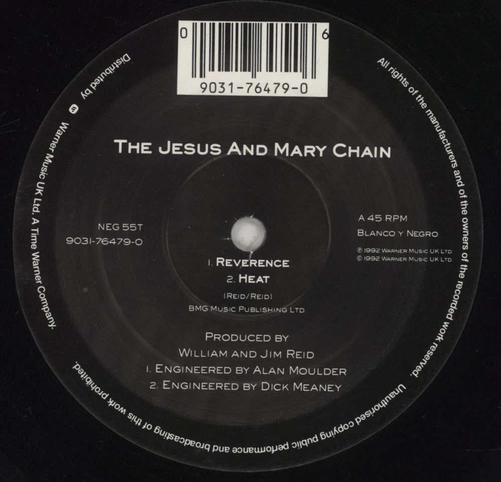 The Jesus & Mary Chain Reverence UK 12" vinyl single (12 inch record / Maxi-single) JMC12RE41126