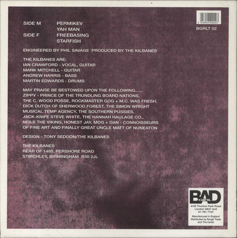 The Kilbanes Permikev UK 12" vinyl single (12 inch record / Maxi-single) 5018920200023