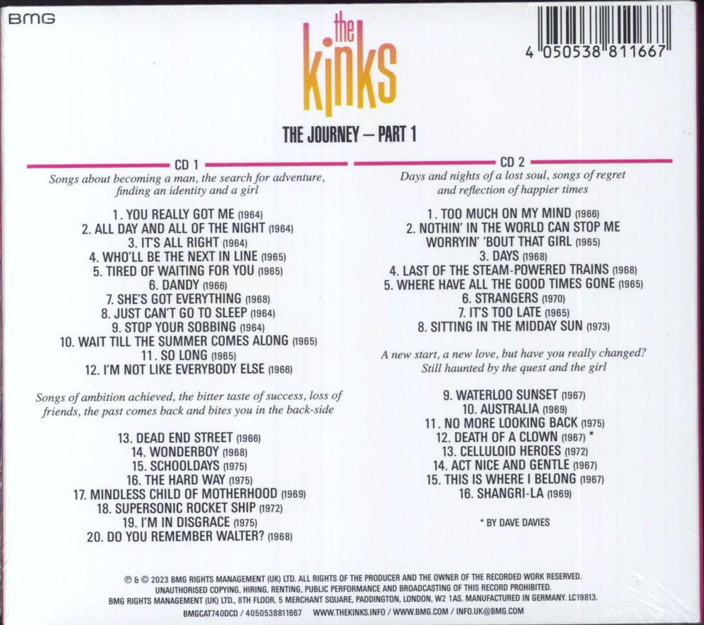 The Kinks The Journey - Part 1 - Sealed UK 2 CD album set (Double CD) 4050538811667
