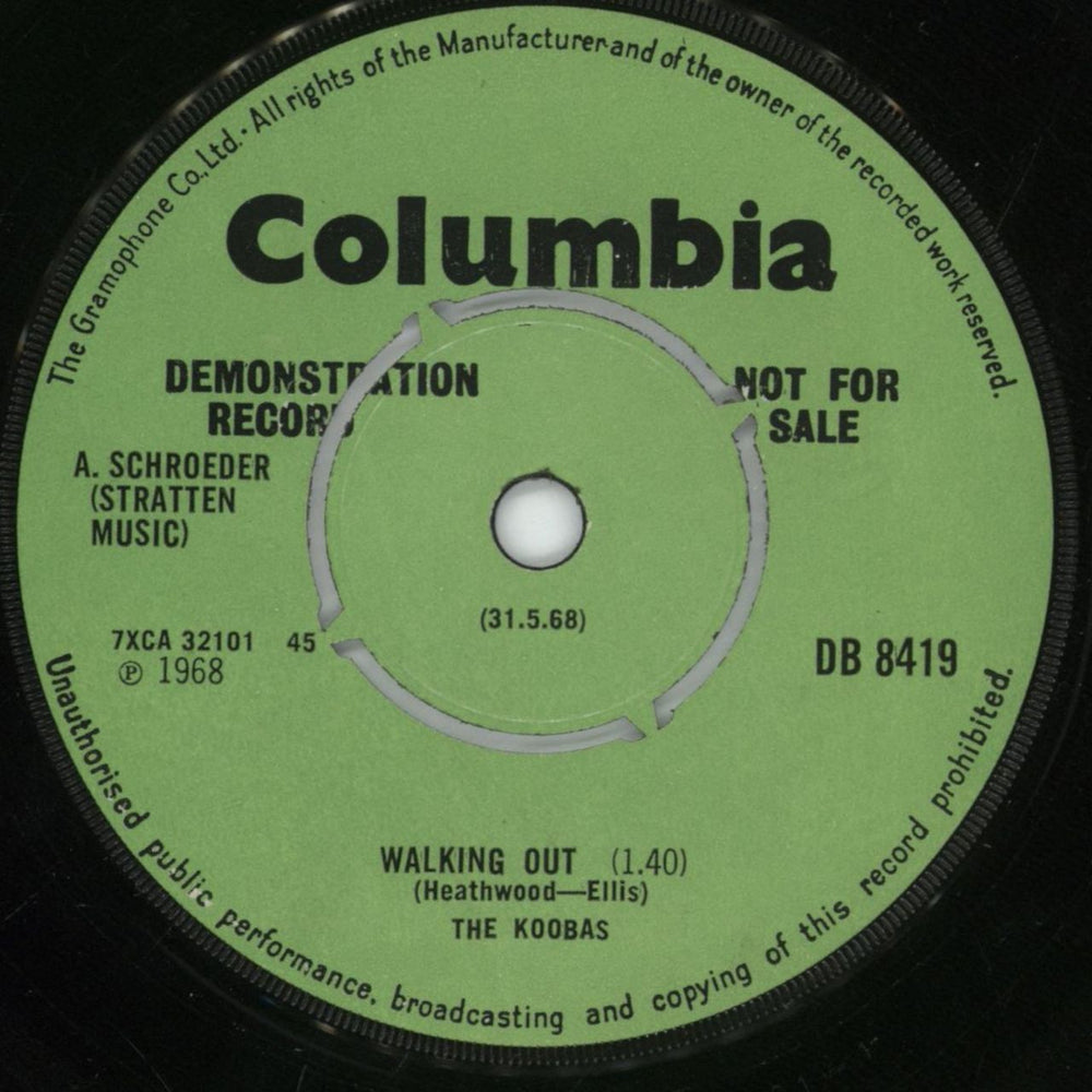 The Koobas The First Cut Is The Deepest UK Promo 7" vinyl single (7 inch record / 45)