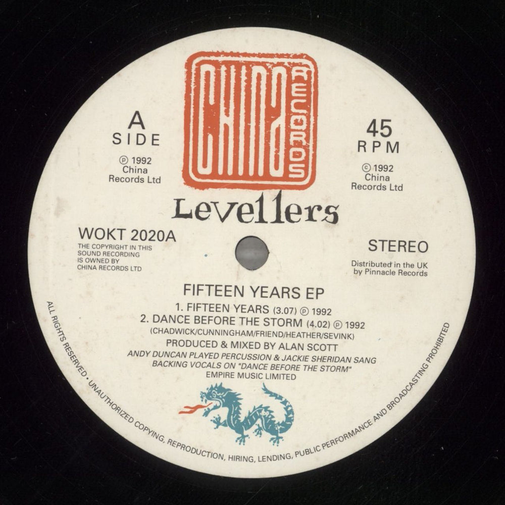 The Levellers 15 (Fifteen) Years E.P. UK 12" vinyl single (12 inch record / Maxi-single) LVL12FI257703