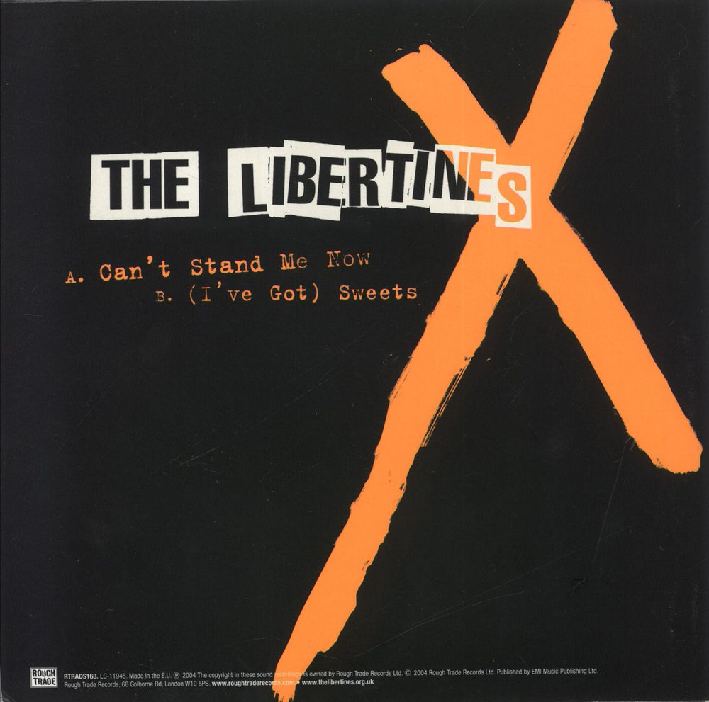 The Libertines Can't Stand Me Now UK 7" vinyl single (7 inch record / 45) 5050159816378