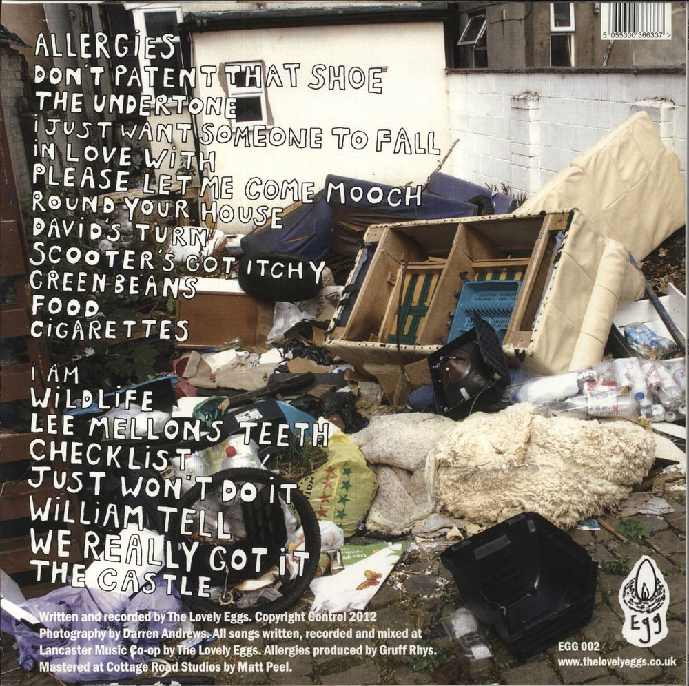 The Lovely Eggs Cob Dominos - Clear vinyl UK vinyl LP album (LP record) 5055300366337