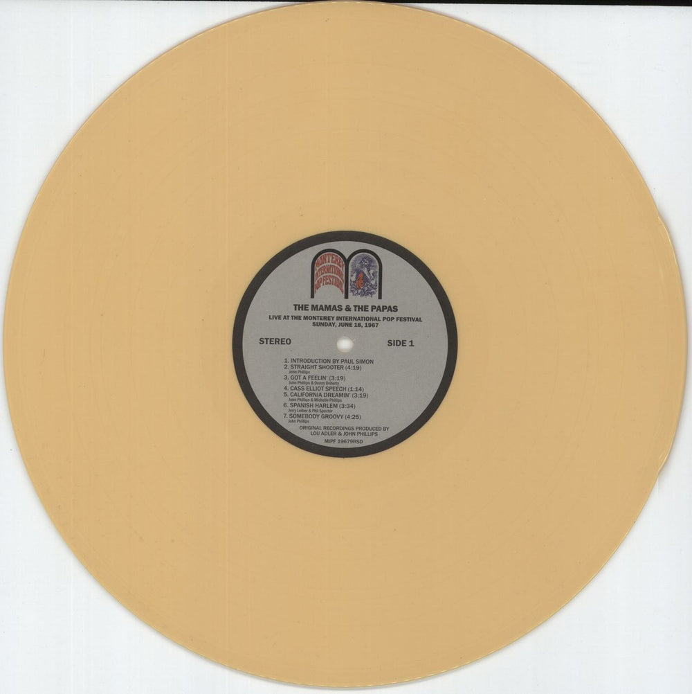The Mama's And The Papa's California Dreamin' [Live At The Monterey International Pop Festival] - RSD23 - Gold Vinyl UK vinyl LP album (LP record) M&PLPCA875426