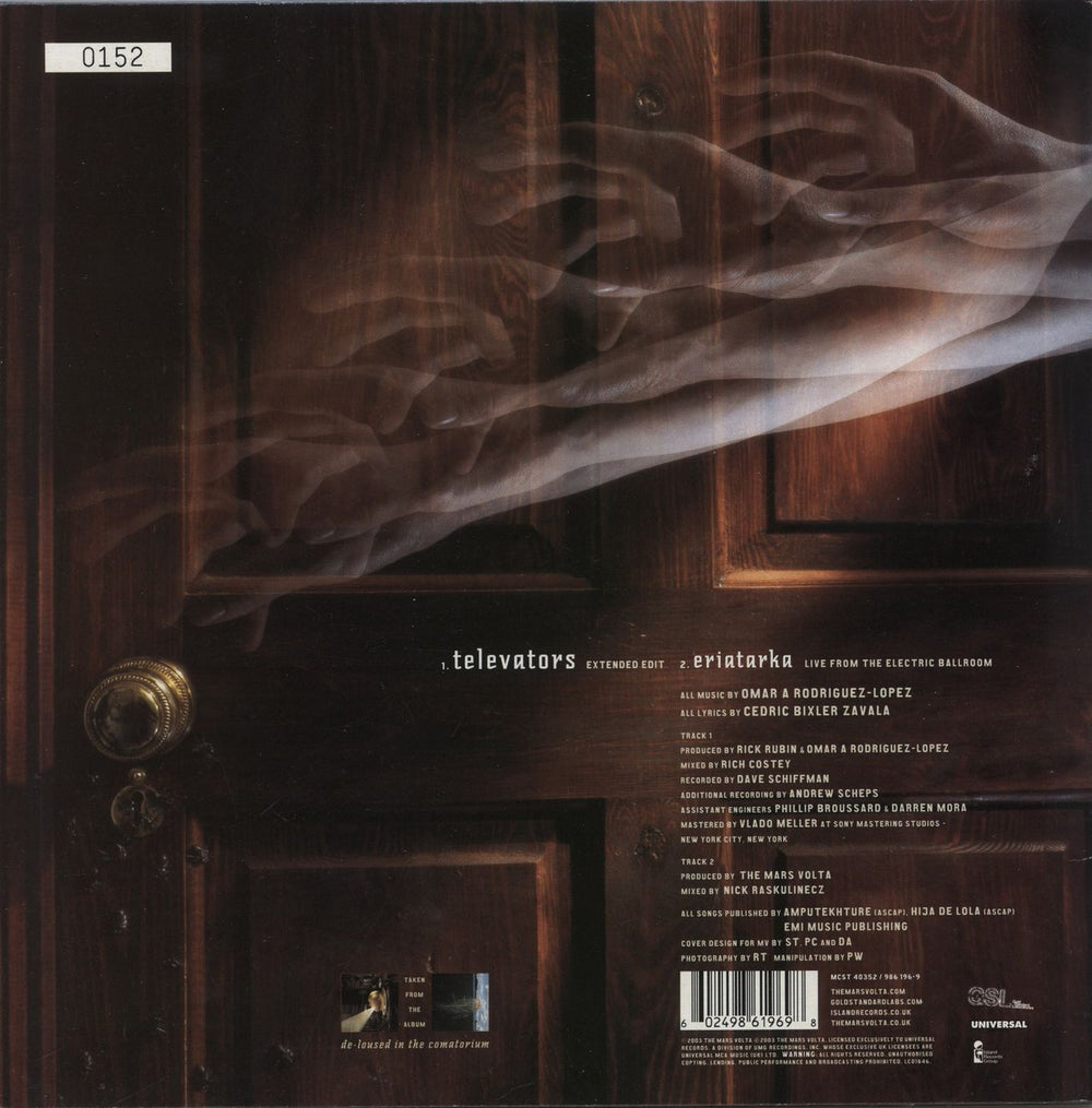 The Mars Volta Televators - Yellow VInyl UK 10" vinyl single (10 inch record) 602498619698