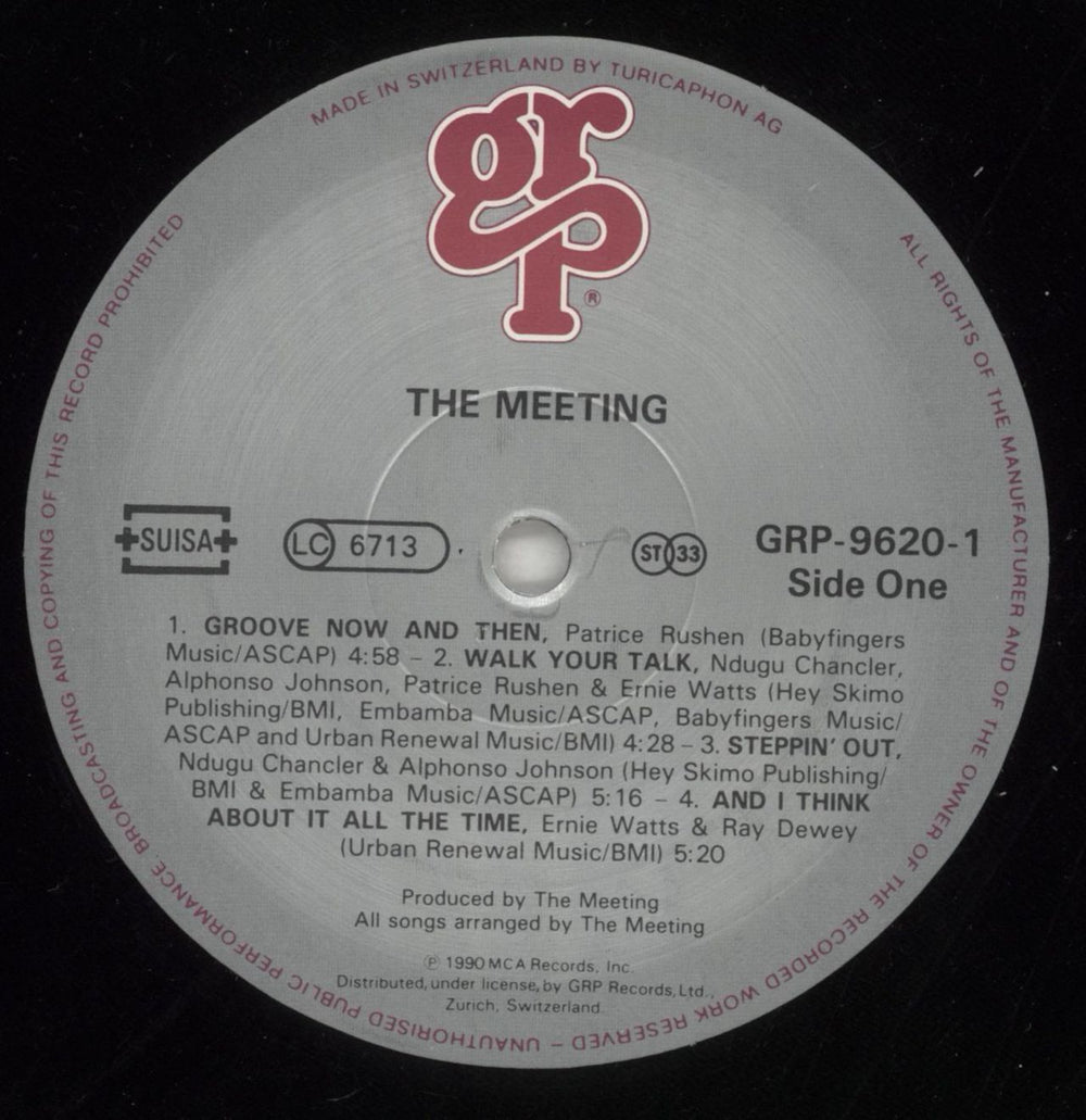 The Meeting The Meeting Swiss vinyl LP album (LP record) 9KGLPTH868212