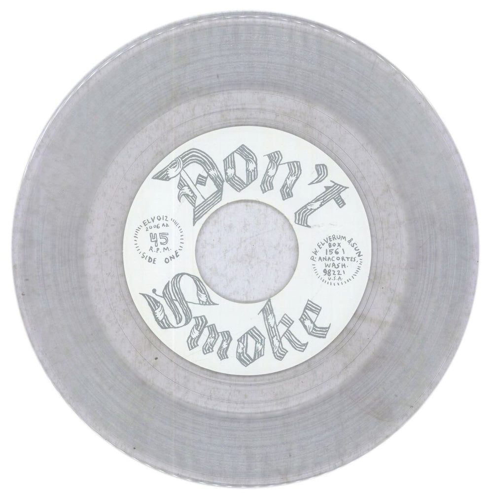 The Microphones Don't Smoke / Get Off The Internet - Clear Vinyl US 7" vinyl single (7 inch record / 45) 35V07DO842212