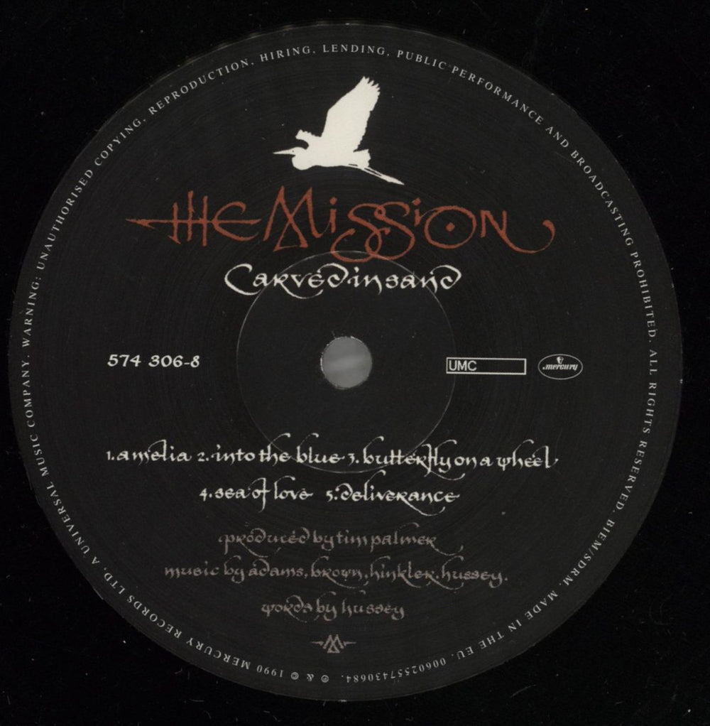 The Mission Carved In Sand - 180gm UK vinyl LP album (LP record) MISLPCA867561