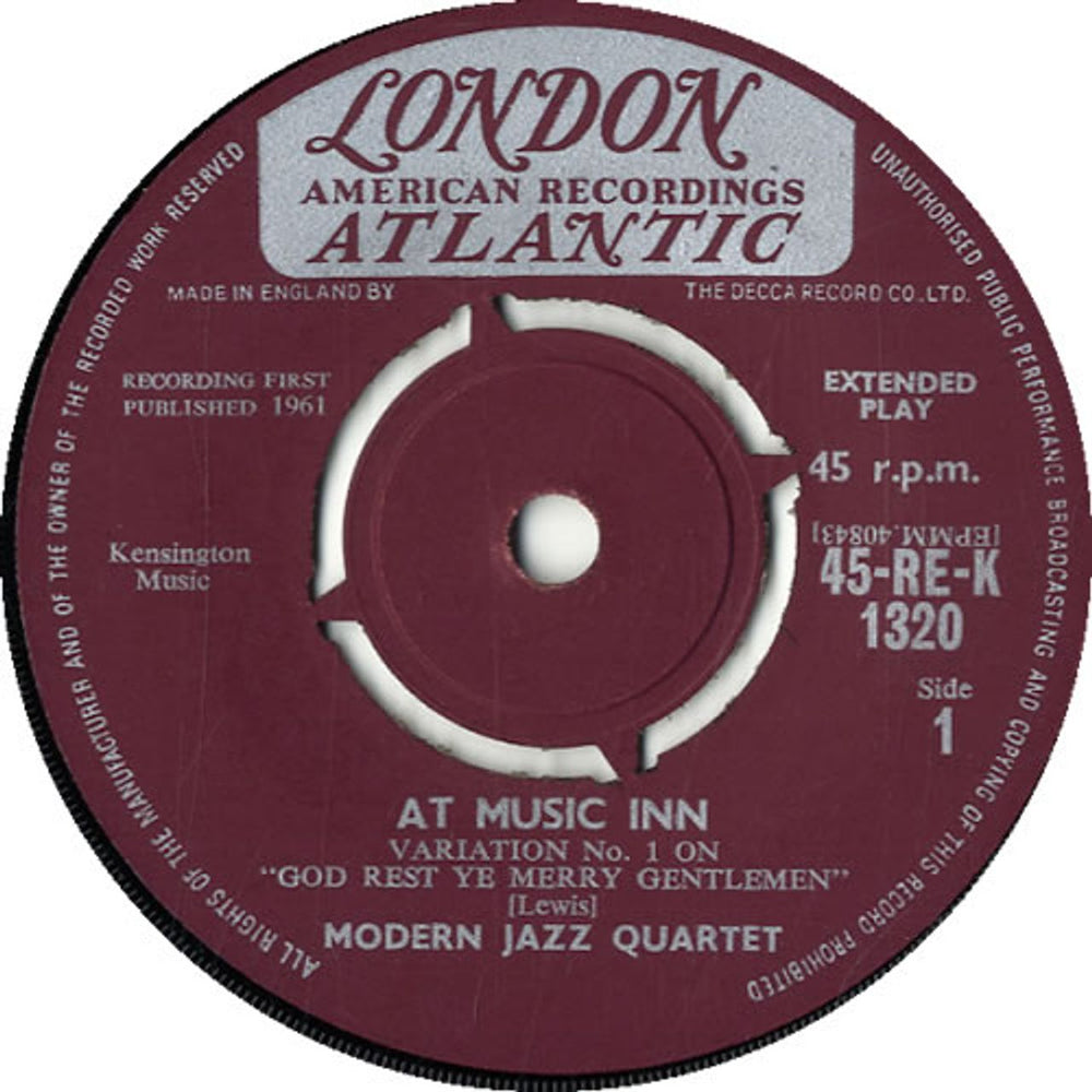 The Modern Jazz Quartet At Music Inn UK 7" vinyl single (7 inch record / 45) MJQ07AT304307