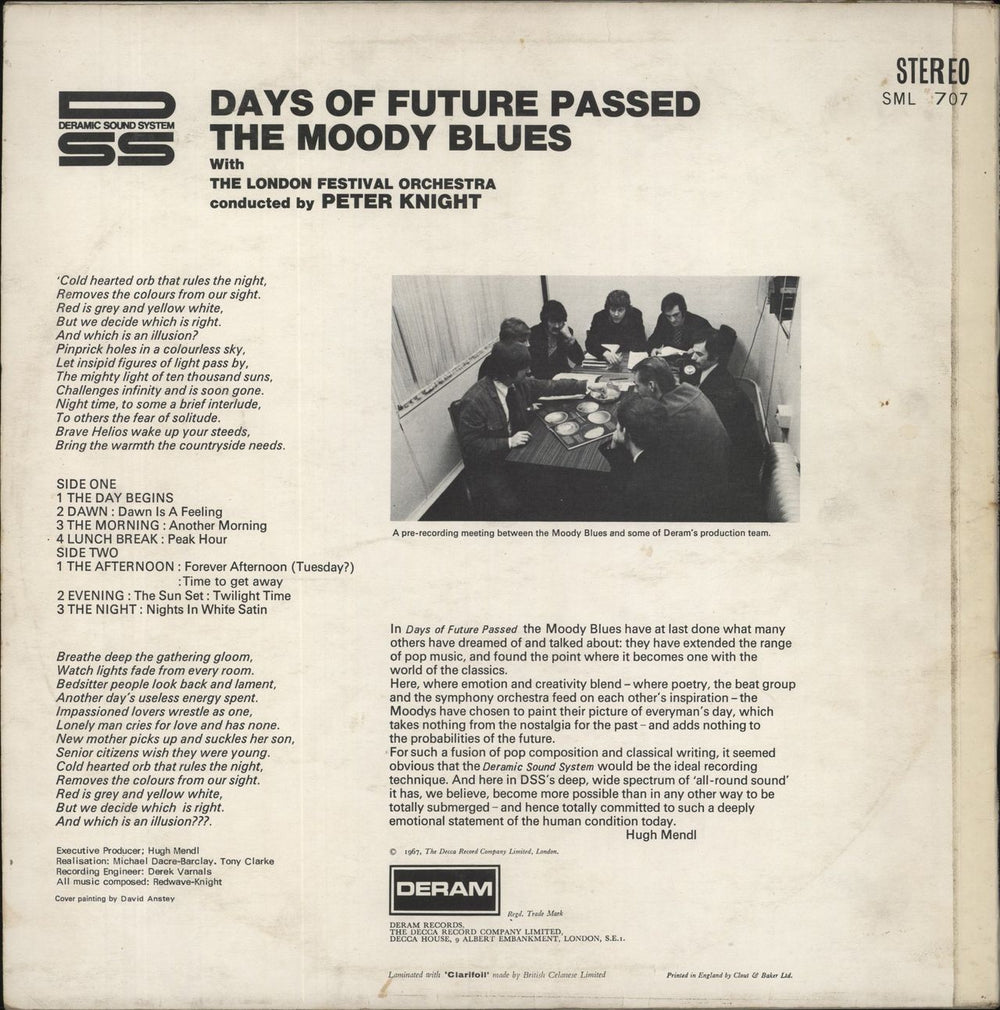 The Moody Blues Days Of Future Passed - 2nd UK vinyl LP album (LP record)