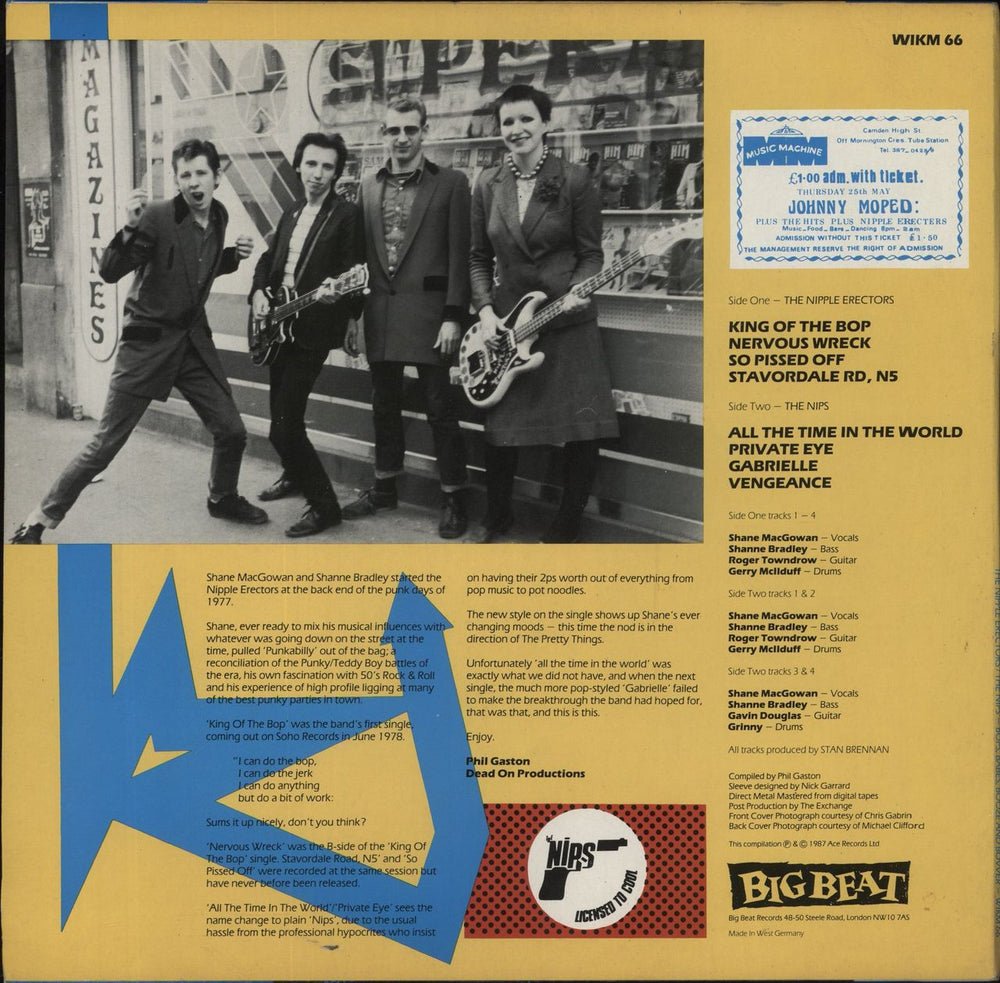 The Nips Bops, Babes, Booze & Bovver UK vinyl LP album (LP record)