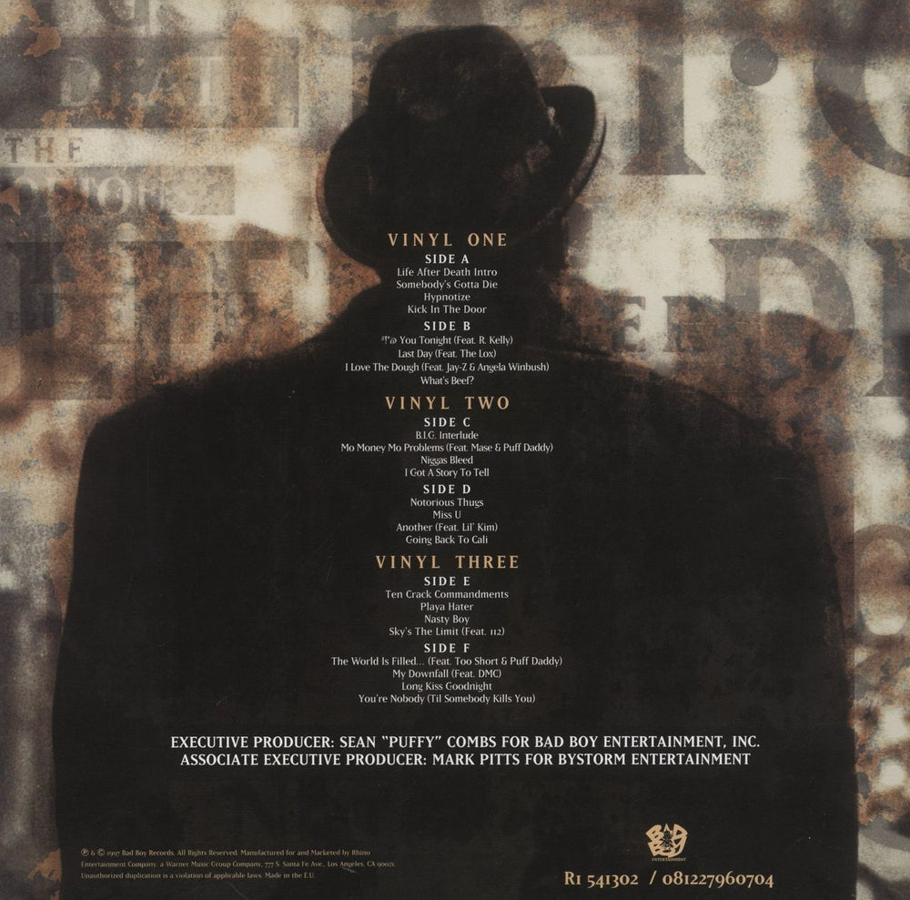 The Notorious B.I.G. Life After Death UK 3-LP vinyl record set (Triple LP Album)