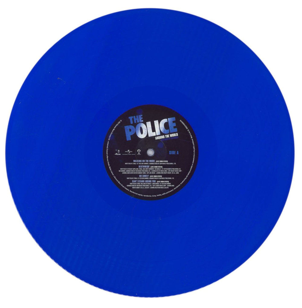 The Police Around The World: Restored & Expanded - Blue Vinyl + DVD UK vinyl LP album (LP record) POLLPAR844046