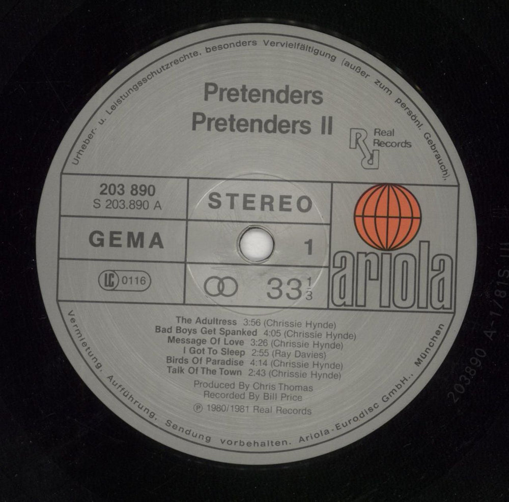 The Pretenders Pretenders II German vinyl LP album (LP record) PTNLPPR458411