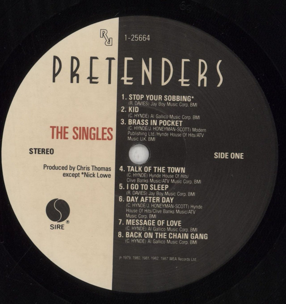 The Pretenders The Singles Canadian vinyl LP album (LP record) PTNLPTH849803