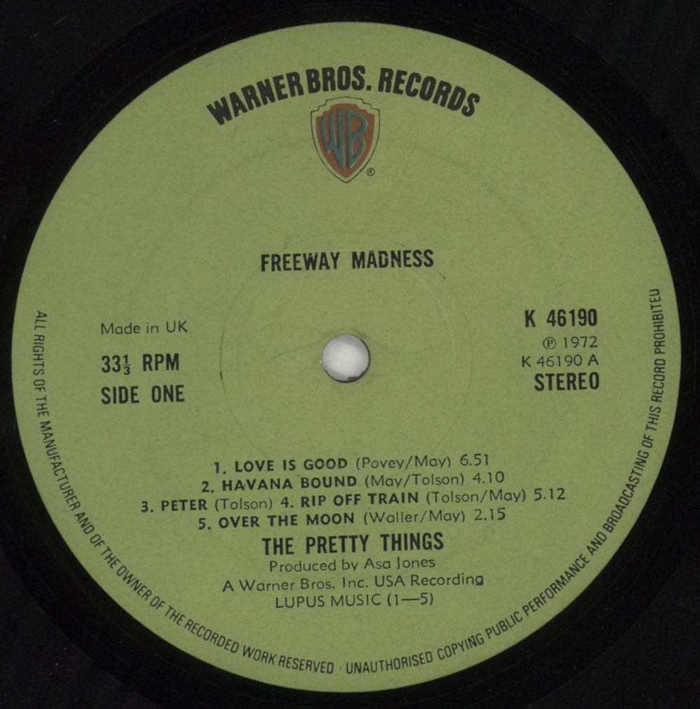 The Pretty Things Freeway Madness - 1st - Ex UK vinyl LP album (LP record) PTHLPFR686450