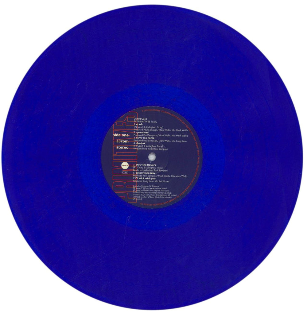 The Primitives Lovely - 140gm Blue Vinyl UK vinyl LP album (LP record) PRMLPLO846664