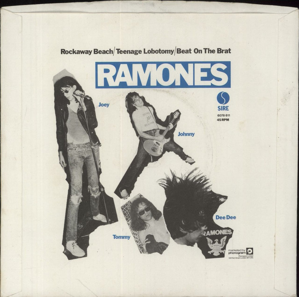 The Ramones Rockaway Beach + Picture Sleeve - VG UK 7" vinyl single (7 inch record / 45)