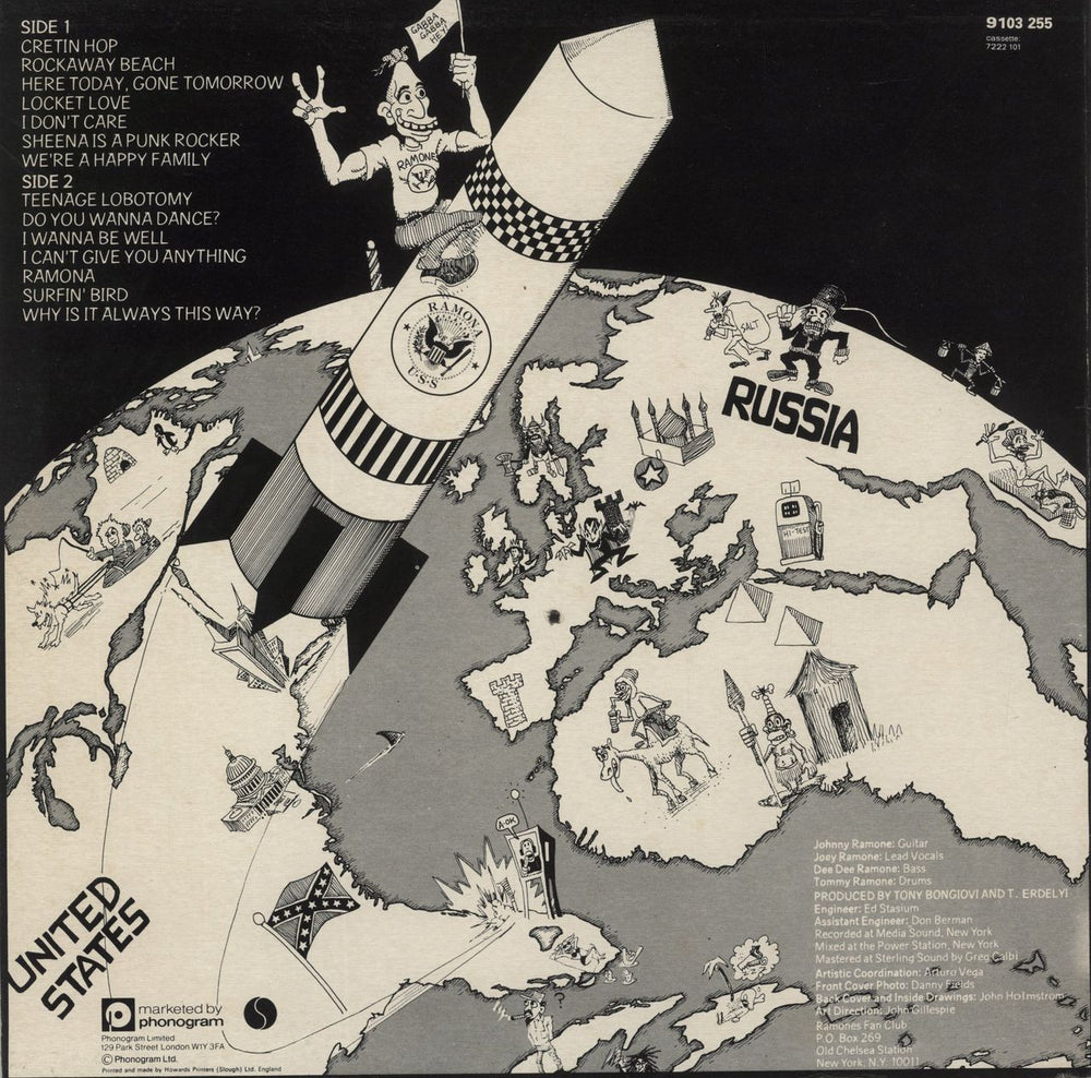 The Ramones Rocket To Russia - EX UK vinyl LP album (LP record)