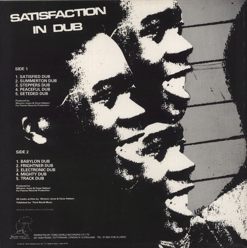 The Revolutionaries Satisfaction In Dub UK vinyl LP album (LP record)