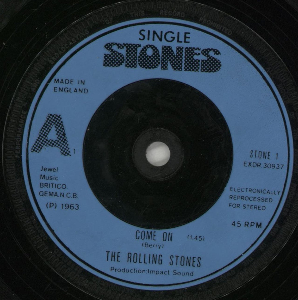 The Rolling Stones Come On UK 7" vinyl single (7 inch record / 45) ROL07CO519179