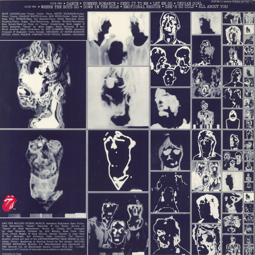 The Rolling Stones Emotional Rescue + Poster UK vinyl LP album (LP record)