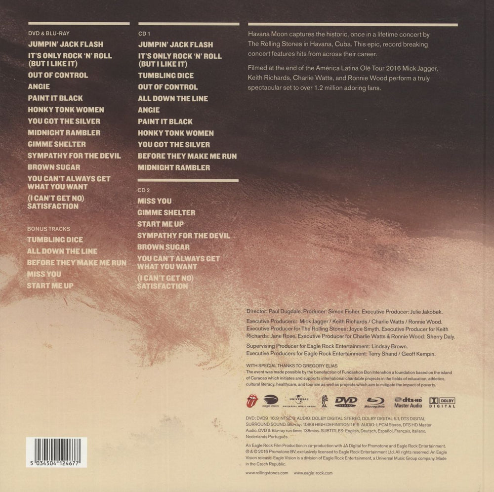The Rolling Stones Havana Moon - Deluxe Edition UK 3-disc CD/DVD Set 5034504124677