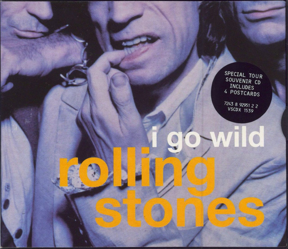 The Rolling Stones I Go Wild + Postcards UK CD single (CD5 / 5") VSCDX1539