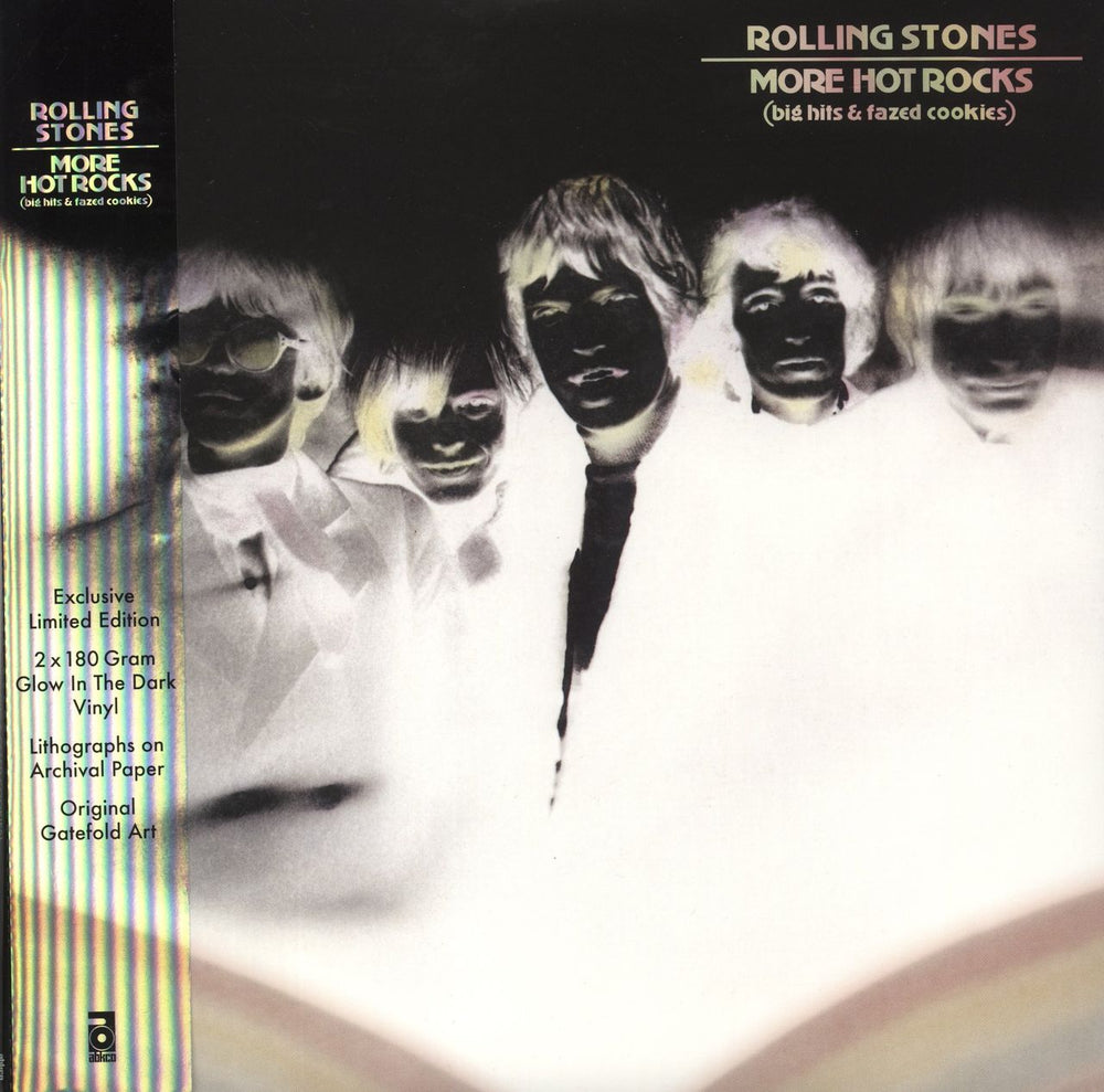 The Rolling Stones More Hot Rocks - RSD22 - Glow-In-The-Dark Vinyl + Lithographs UK 2-LP vinyl record set (Double LP Album) 2058-1